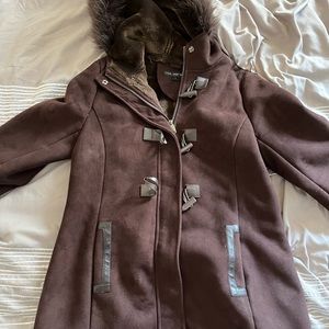 Faux Shearling Via Spiga Coat